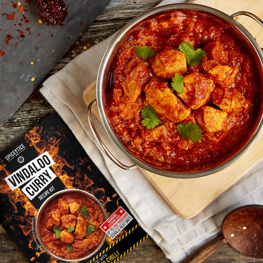Hot Vindaloo Curry made with Habanero chilli Recipe Kit